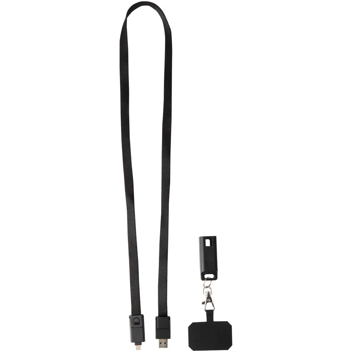 5 in 1 Lanyard Kabel aus recyceltem Kunststoff für Smartphones mit Datensynchronisierung und 65 W Schnellladung – Ansicht 9