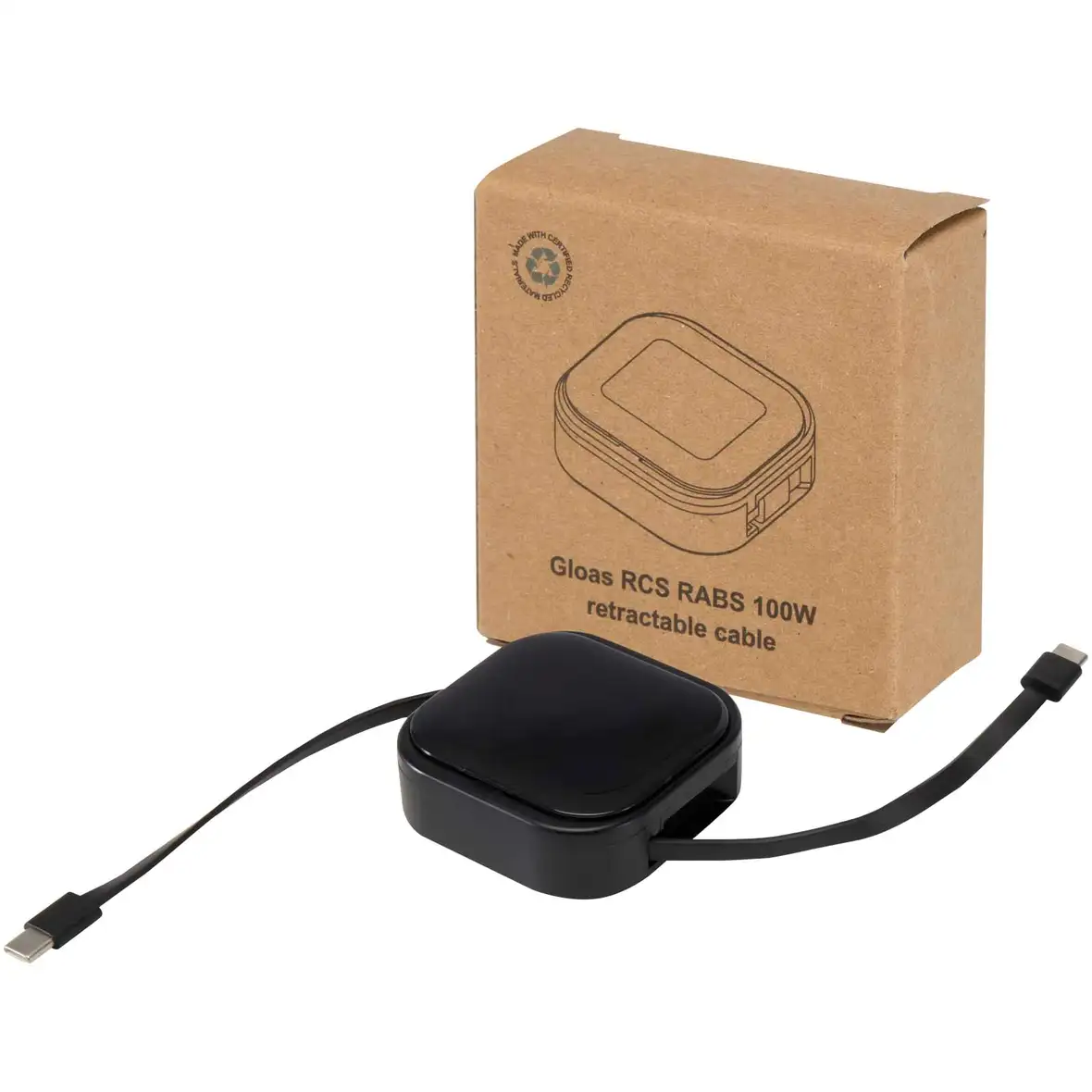 Aufrollbares 5 in 1 Kabel aus Recyclingmaterial mit Datensynchronisierung und 100 W Schnellladefunktion – Ansicht 7