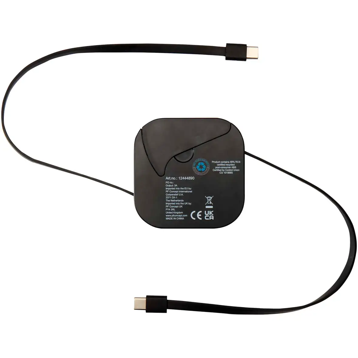 Aufrollbares 5 in 1 Kabel aus Recyclingmaterial mit Datensynchronisierung und 100 W Schnellladefunktion – Ansicht 9