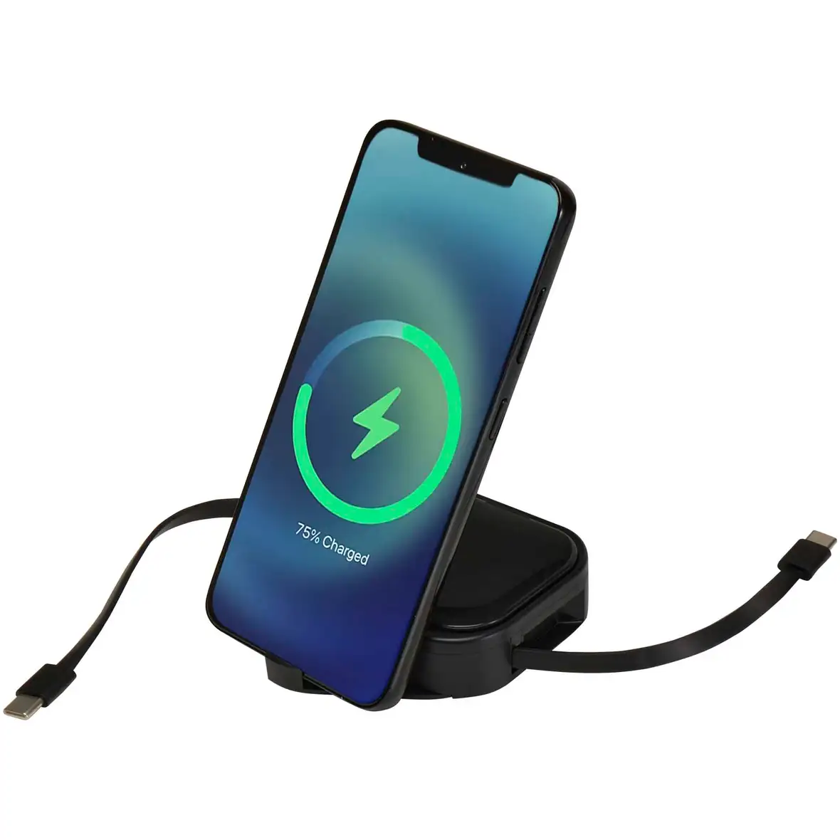 Aufrollbares 5 in 1 Kabel aus Recyclingmaterial mit Datensynchronisierung und 100 W Schnellladefunktion – Ansicht 11