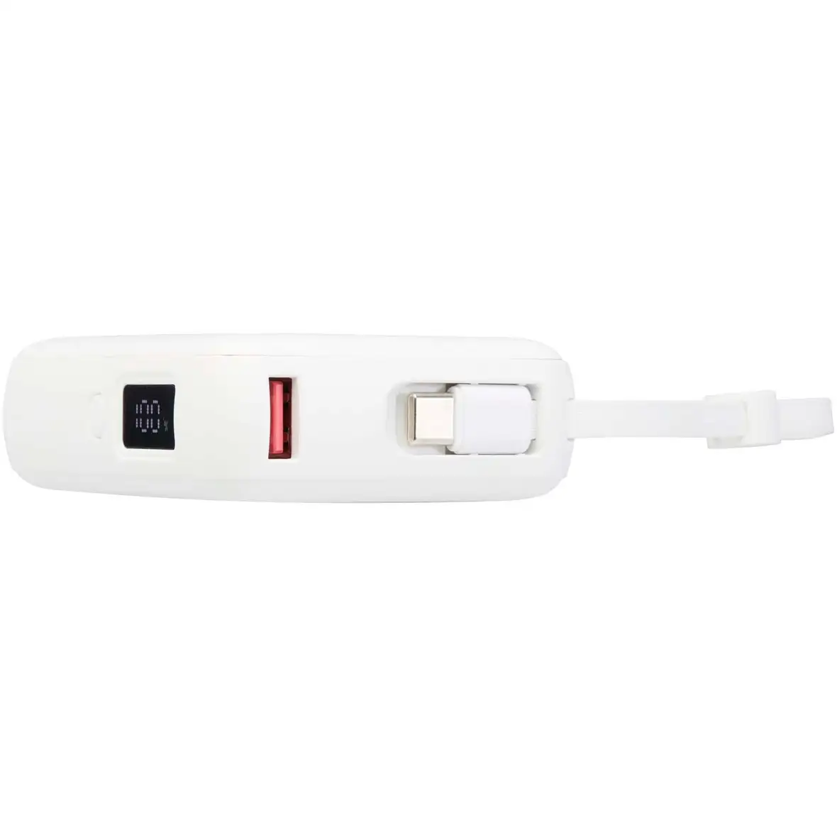 35 W 10.000 mAh Tablet Powerbank mit integriertem Typ-C-Kabel aus recyceltem Kunststoff – Ansicht 7