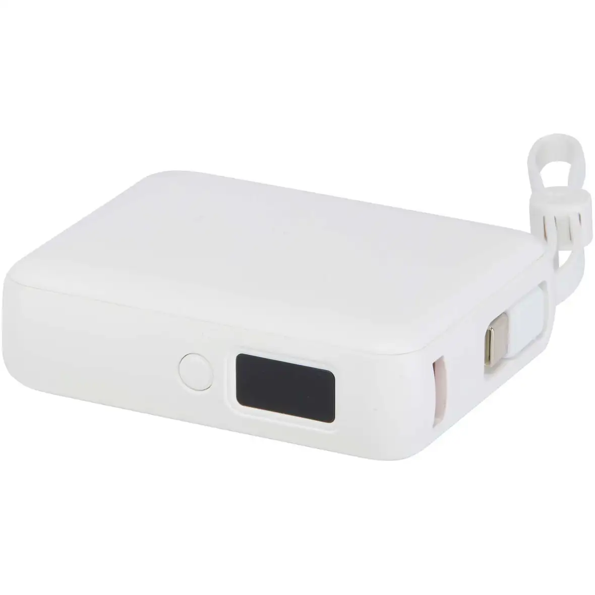 35 W 10.000 mAh Tablet Powerbank mit integriertem Typ-C-Kabel aus recyceltem Kunststoff – Ansicht 4