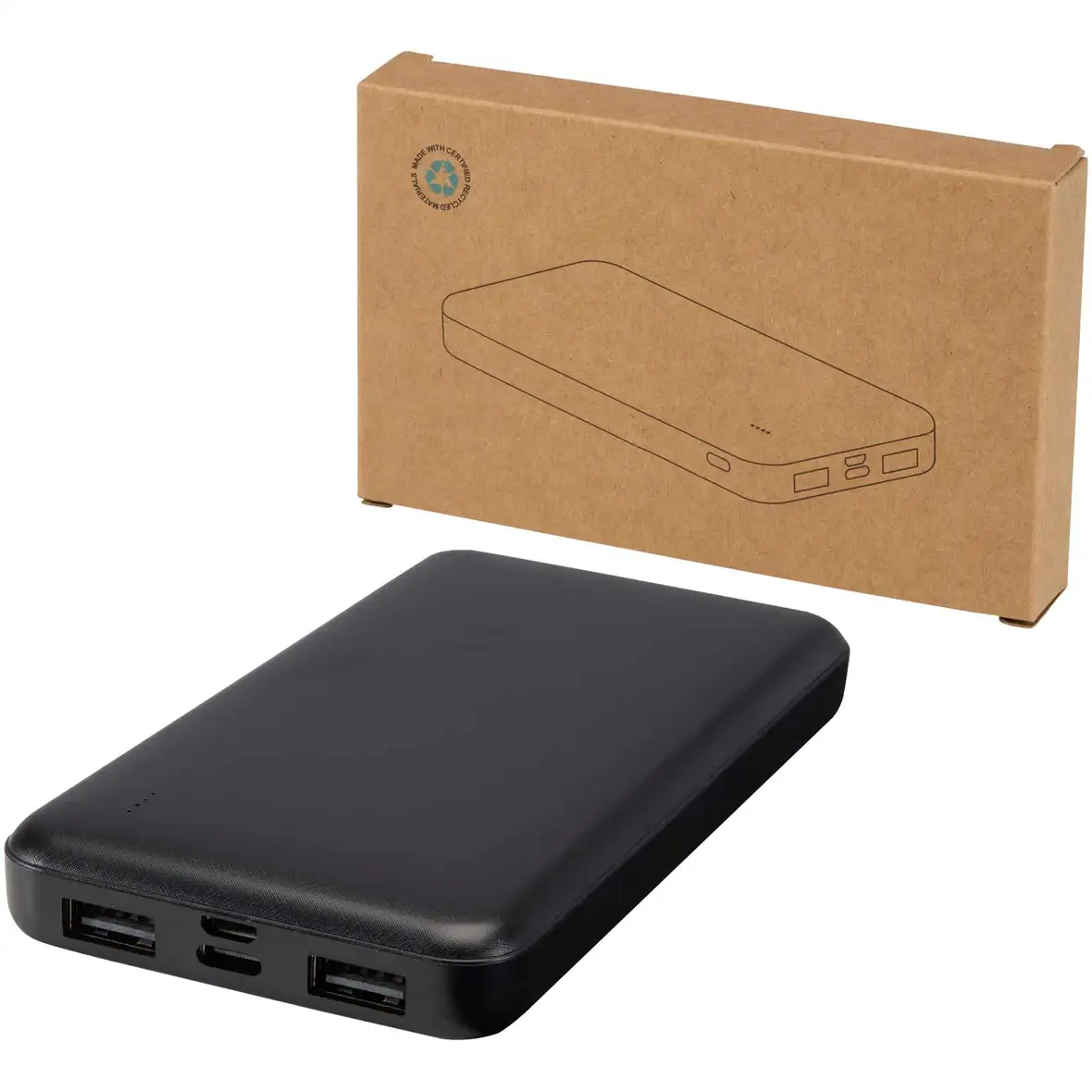 10 W 10.000 mAh Powerbank aus recyceltem Kunststoff – Ansicht 7