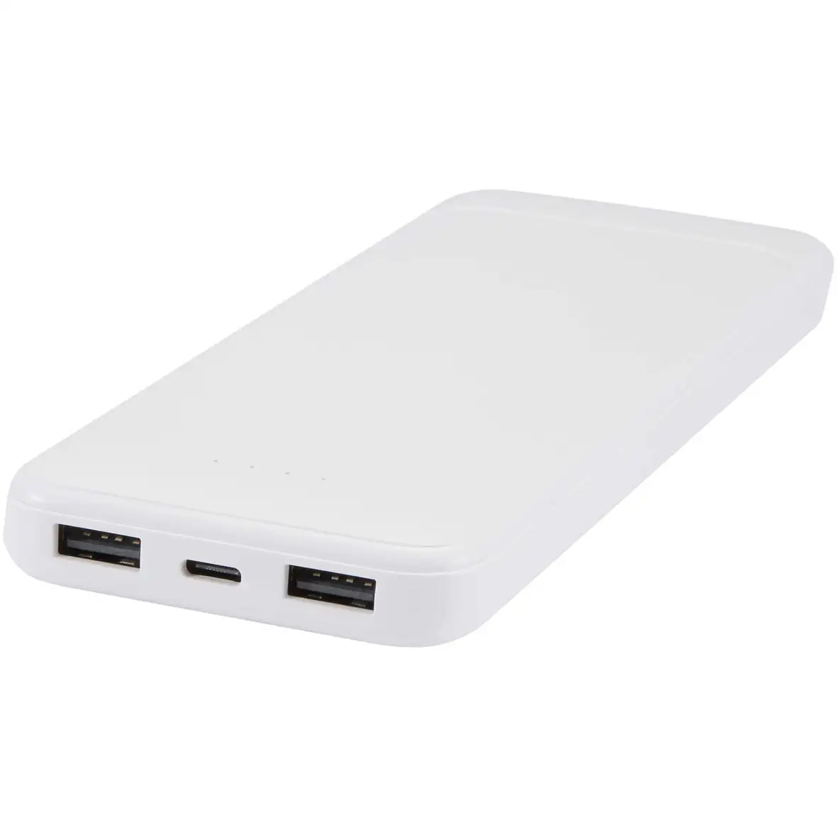 10 W 10.000 mAh Powerbank aus recyceltem Kunststoff mit 2 integrierten Kabeln – Ansicht 4