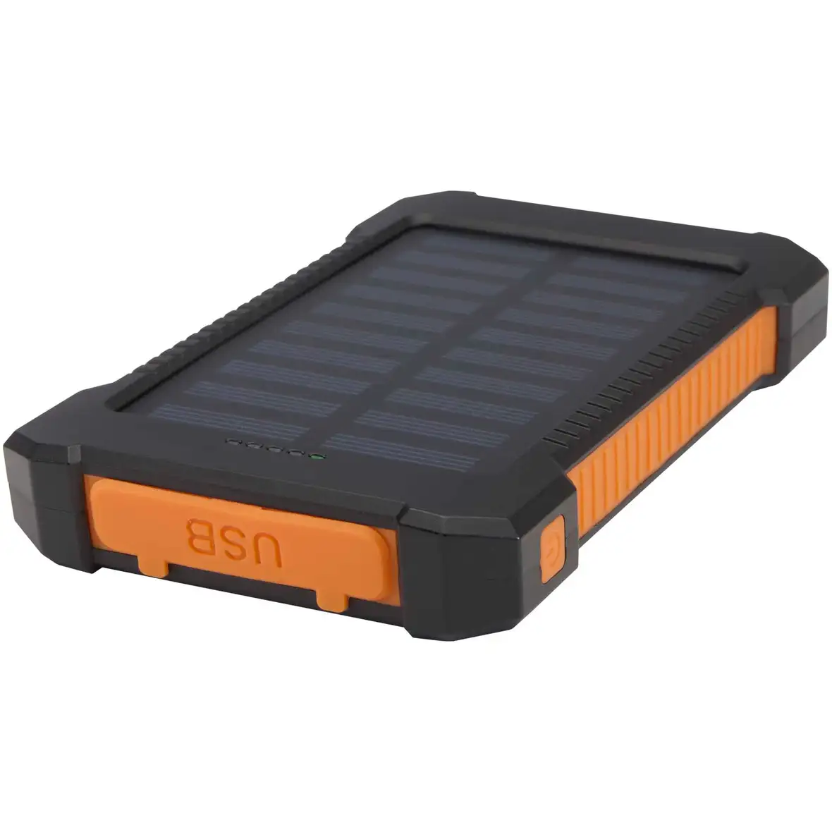 10 W 5000 mAh robuste Solar Powerbank aus recyceltem Kunststoff mit integrierter Taschenlampe – Ansicht 4