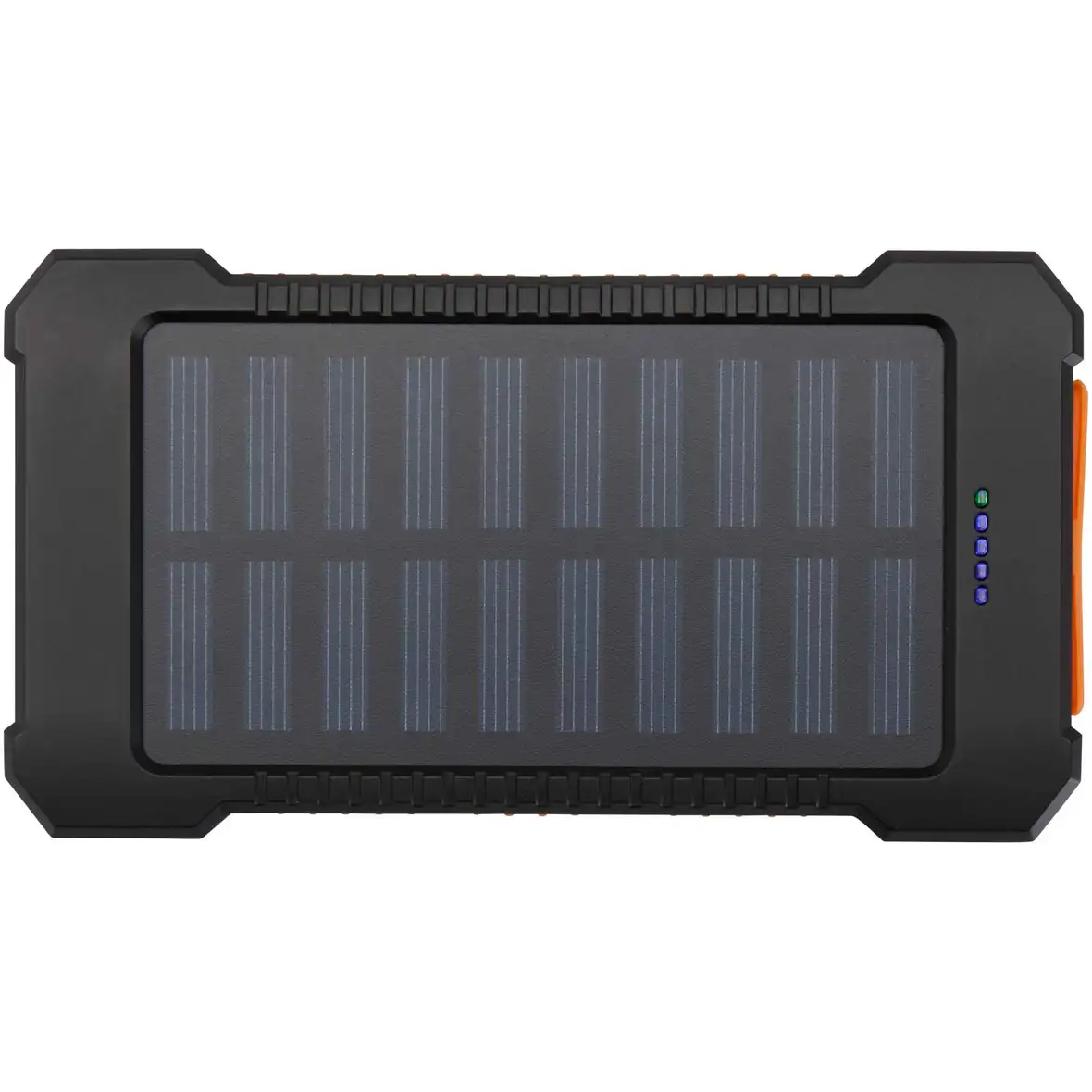 10 W 5000 mAh robuste Solar Powerbank aus recyceltem Kunststoff mit integrierter Taschenlampe – Ansicht 2