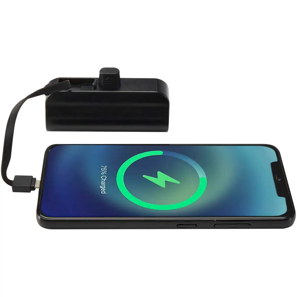 10 W 5000 mAh Typ C Powerbank aus recyceltem Kunststoff mit integriertem Klappständer und 2 in 1 Kabel – Ansicht 11