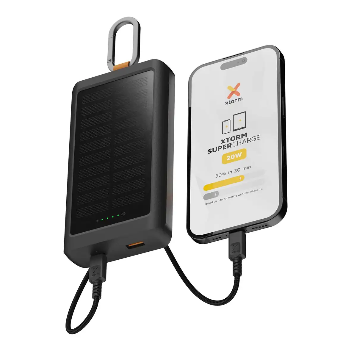 Xtorm XG2S101 Go2 10.000 mAh 15W Solar Powerbank mit Lampe – Ansicht 5