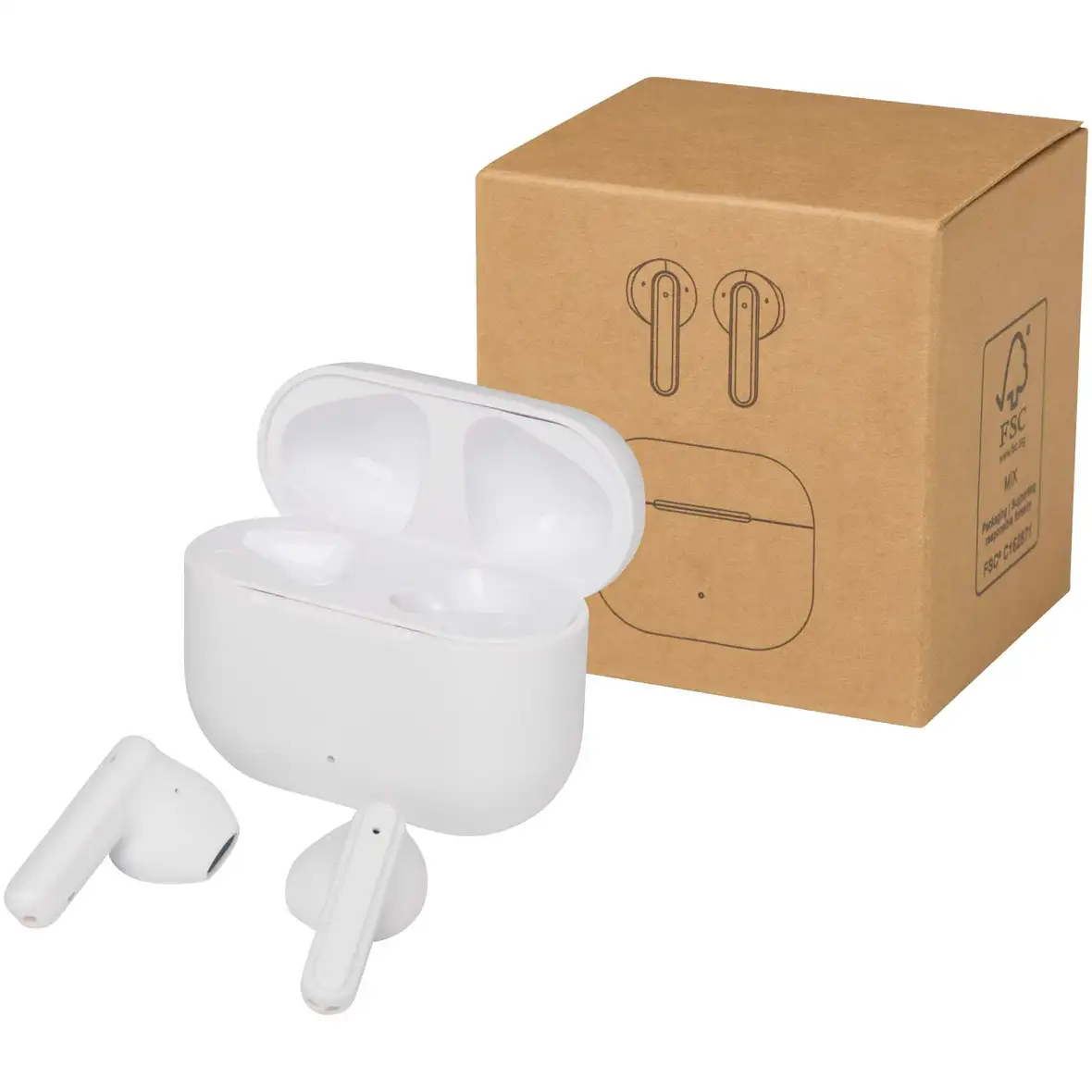 True Wireless Bluetooth® Headset aus recyceltem Kunststoff – Ansicht 1