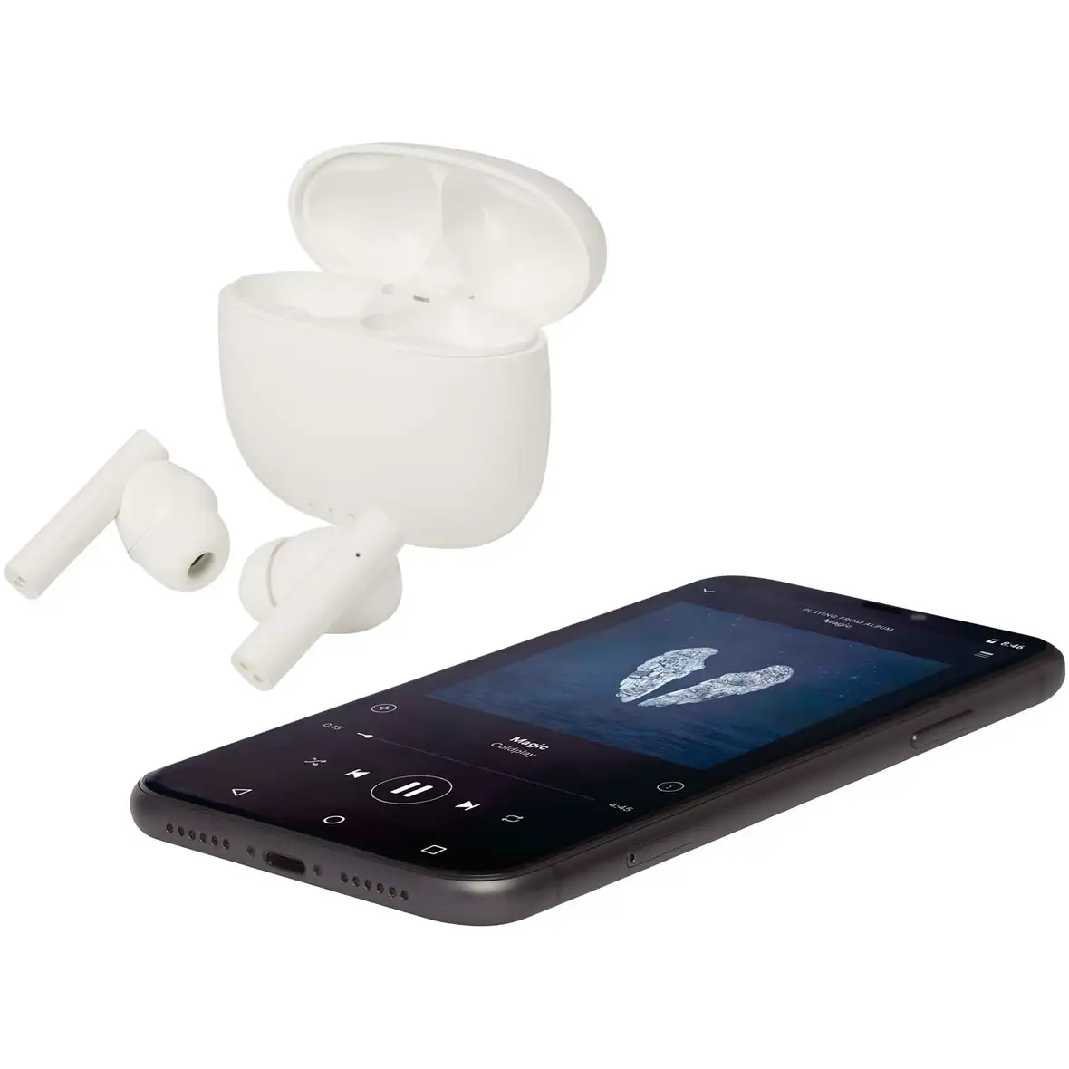 True Wireless Bluetooth® Headset aus recyceltem Kunststoff mit Silikon-Ohrstöpseln – Ansicht 6