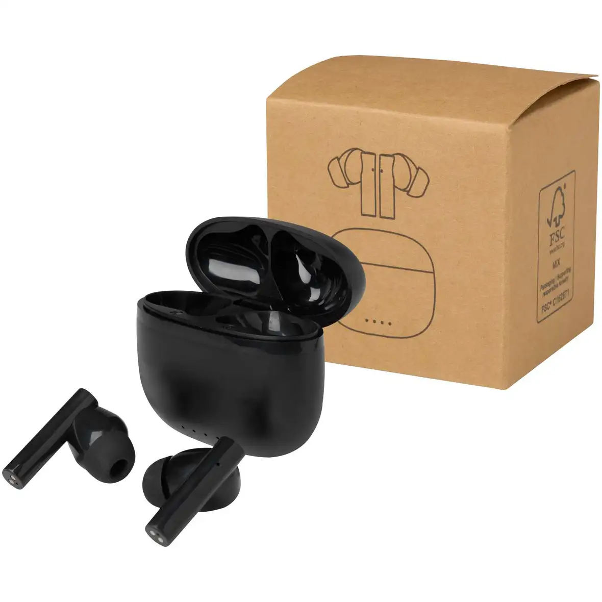 True Wireless Bluetooth® Headset aus recyceltem Kunststoff mit Silikon-Ohrstöpseln – Ansicht 7