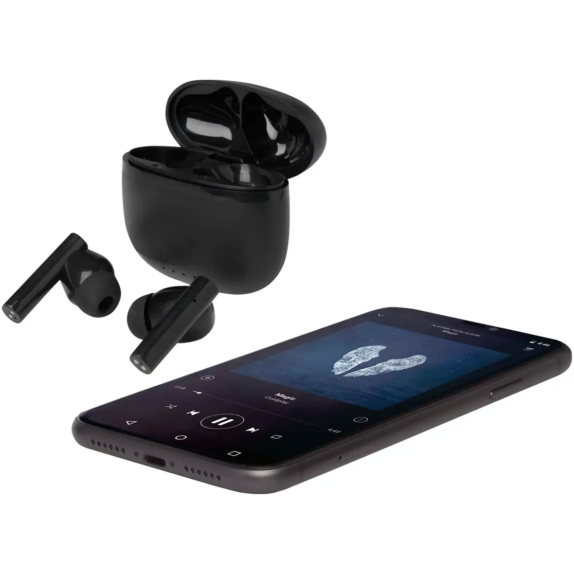 True Wireless Bluetooth® Headset aus recyceltem Kunststoff mit Silikon-Ohrstöpseln – Ansicht 12