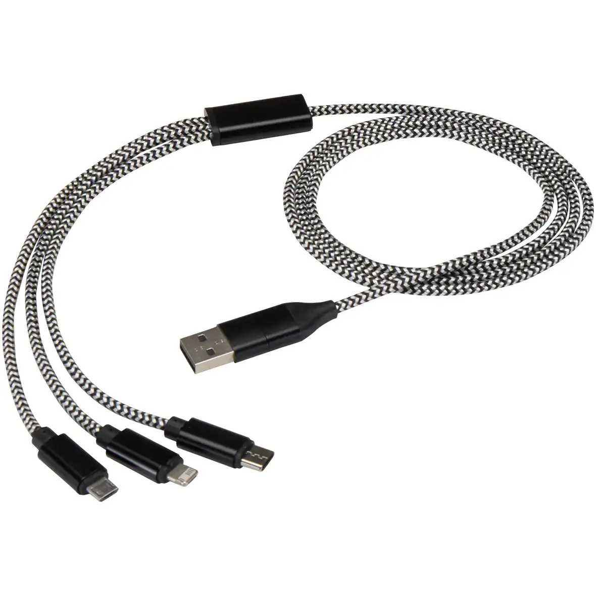 5-in-1-Ladekabel aus recyceltem Aluminium und RPET – Ansicht 3