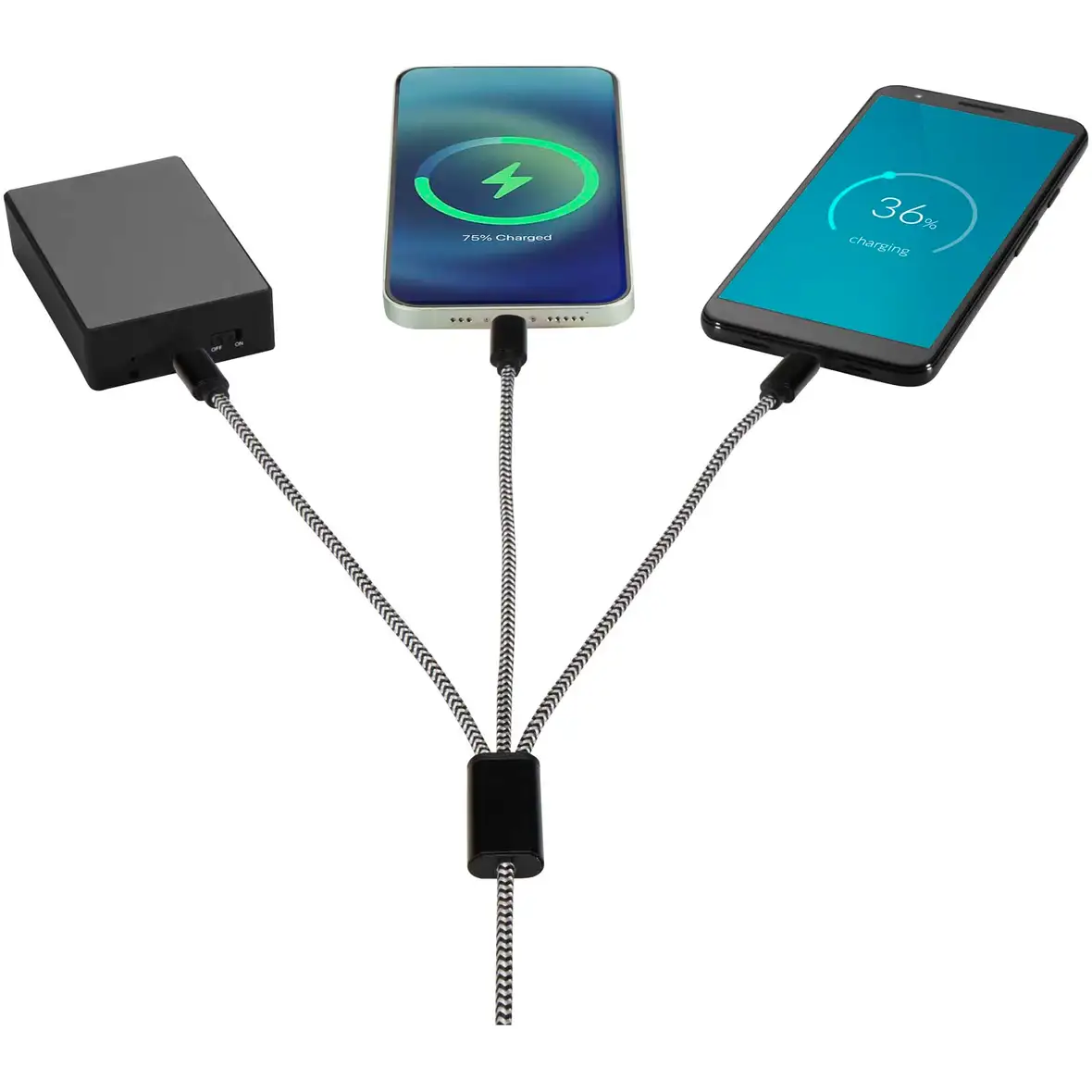 5-in-1-Ladekabel aus recyceltem Aluminium und RPET – Ansicht 4