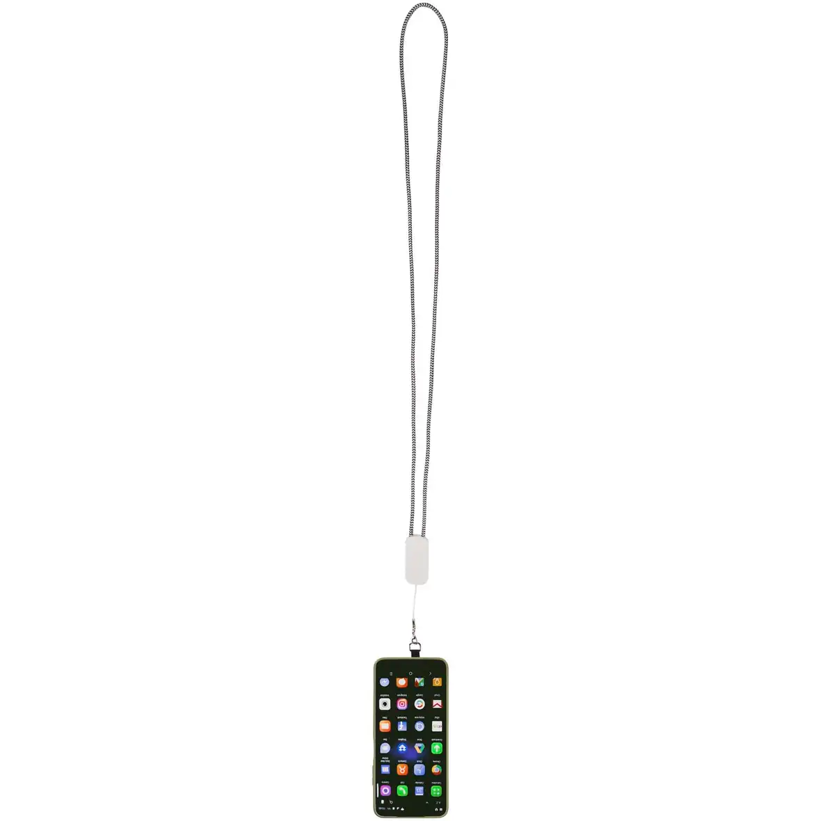 Smartphone Lanyard aus recyceltem Kunststoff mit 27 W 5-in-1 integriertem Kabel – Ansicht 3