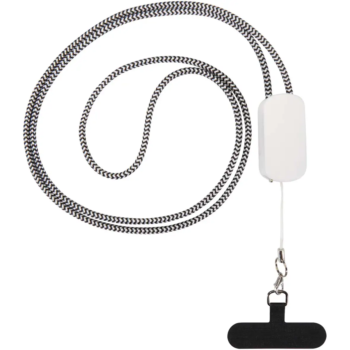 Smartphone Lanyard aus recyceltem Kunststoff mit 27 W 5-in-1 integriertem Kabel – Ansicht 2