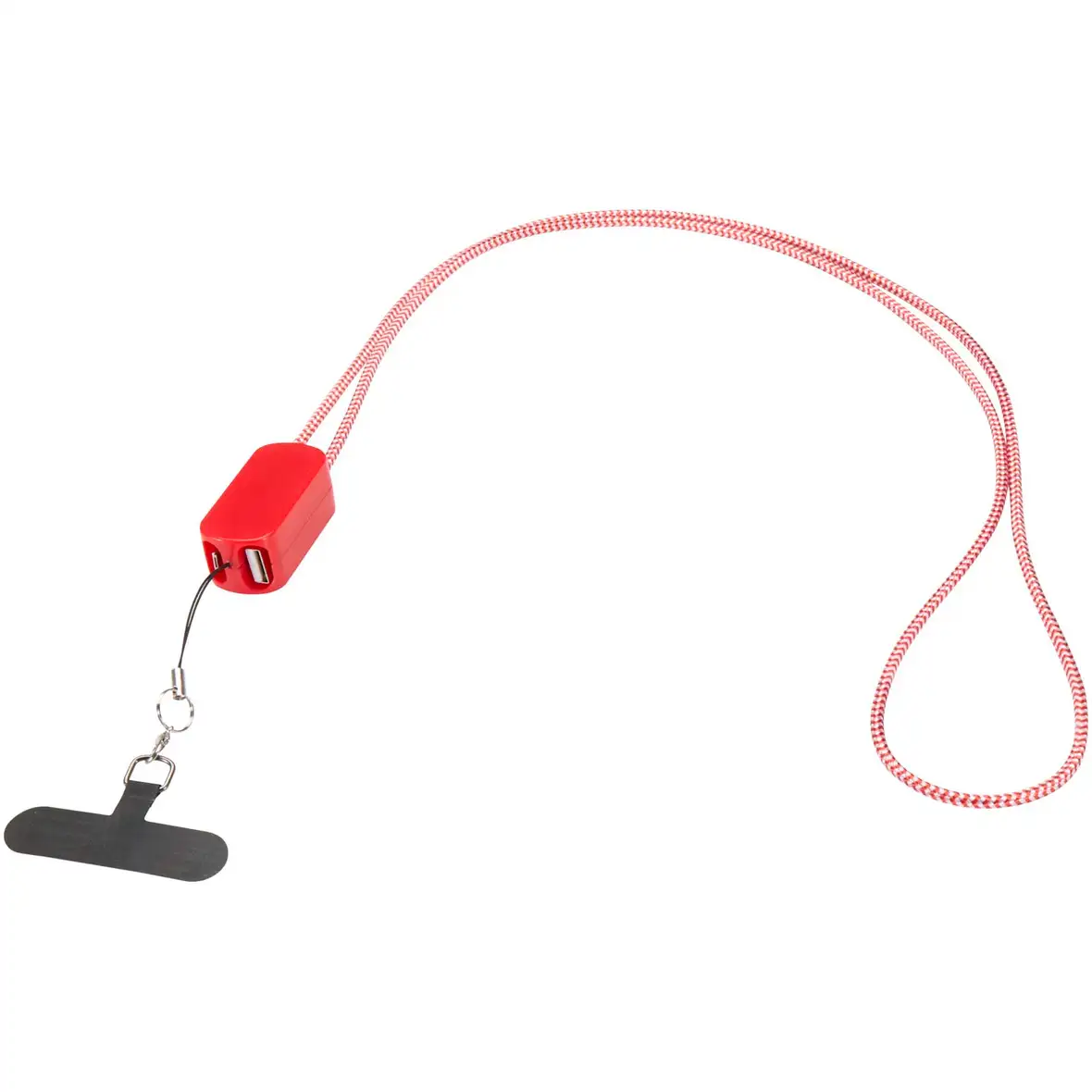 Smartphone Lanyard aus recyceltem Kunststoff mit 27 W 5-in-1 integriertem Kabel – Ansicht 6