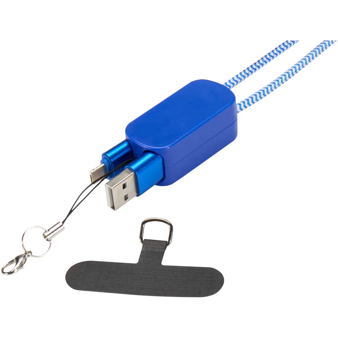 Smartphone Lanyard aus recyceltem Kunststoff mit 27 W 5-in-1 integriertem Kabel – Ansicht 12