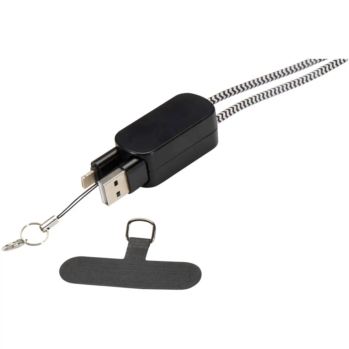 Smartphone Lanyard aus recyceltem Kunststoff mit 27 W 5-in-1 integriertem Kabel – Ansicht 16