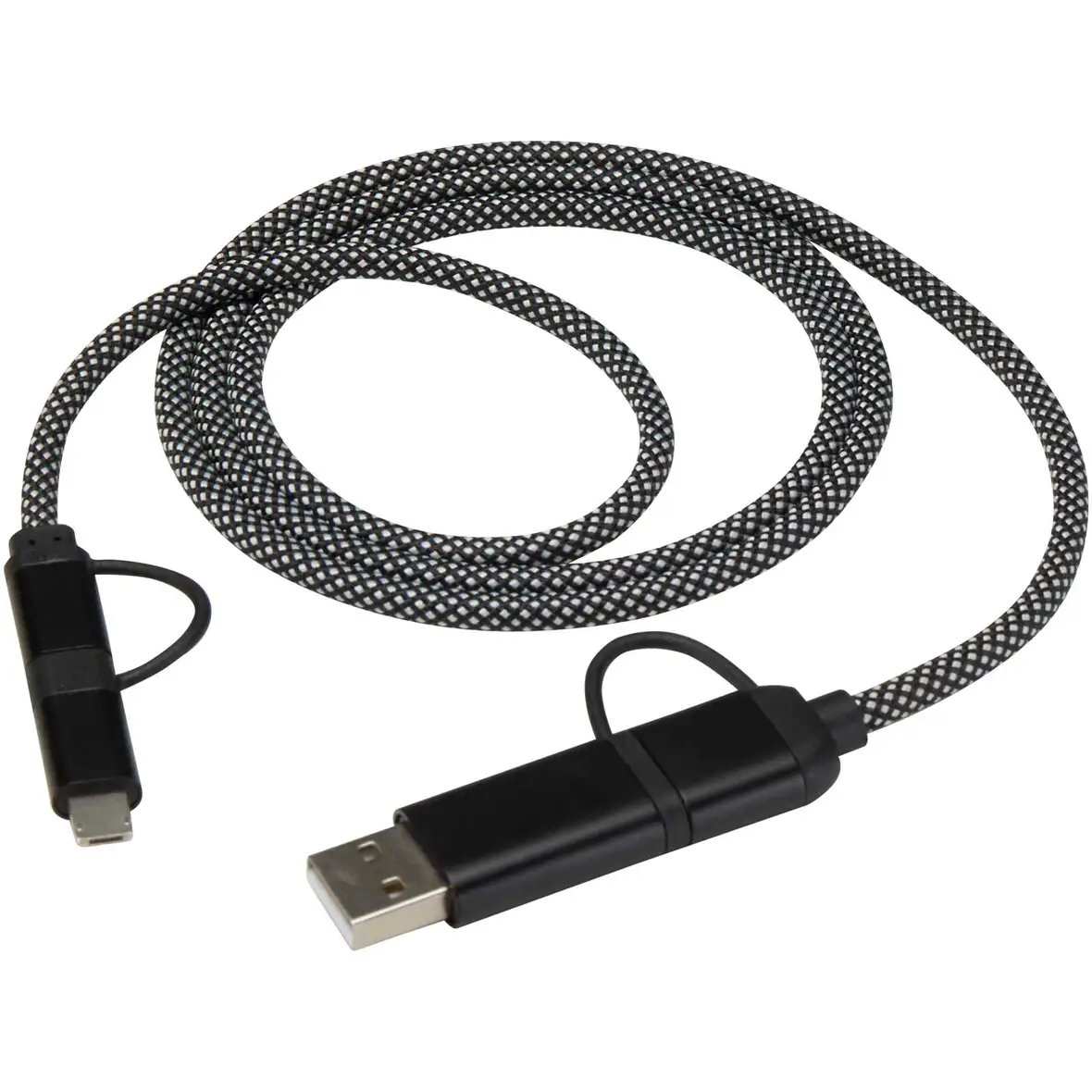 65 W, 100 cm, RCS-zertifiziertes magnetisches 4-in-1-Ladekabel – Ansicht 1