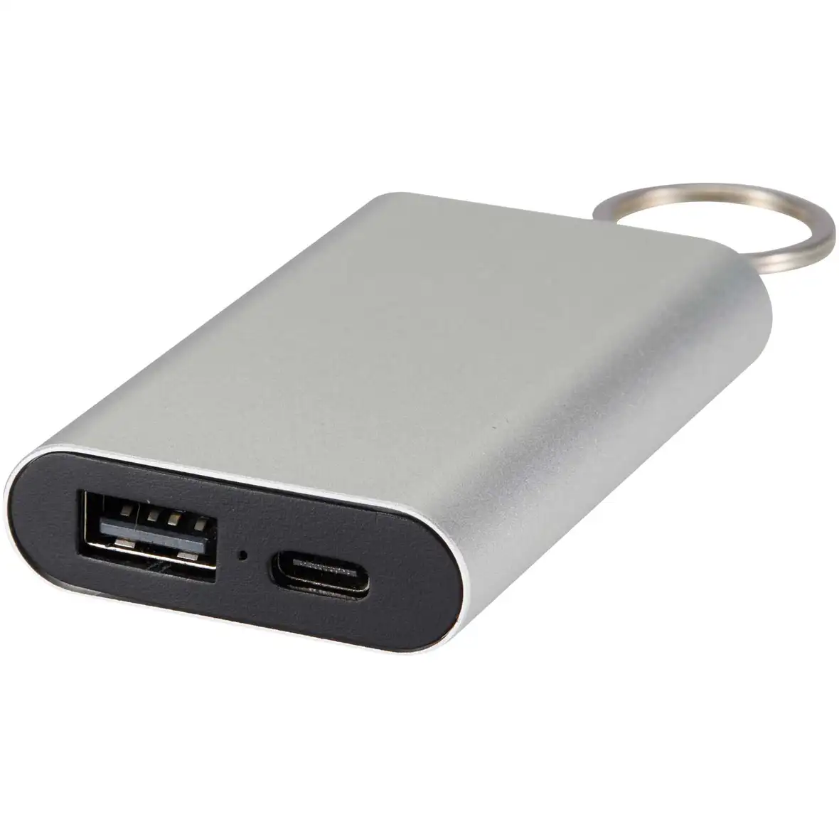 2000 mAh Powerbank aus recyceltem Aluminium mit Schlüsselanhänger – Ansicht 4