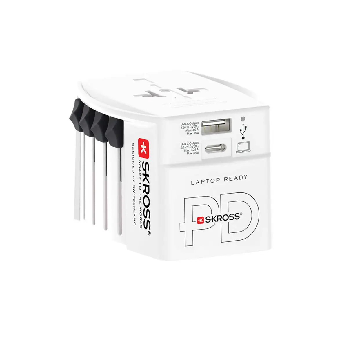SKROSS® MUV AC65PD Reiseadapter mit USB-C Kabel – Ansicht 3