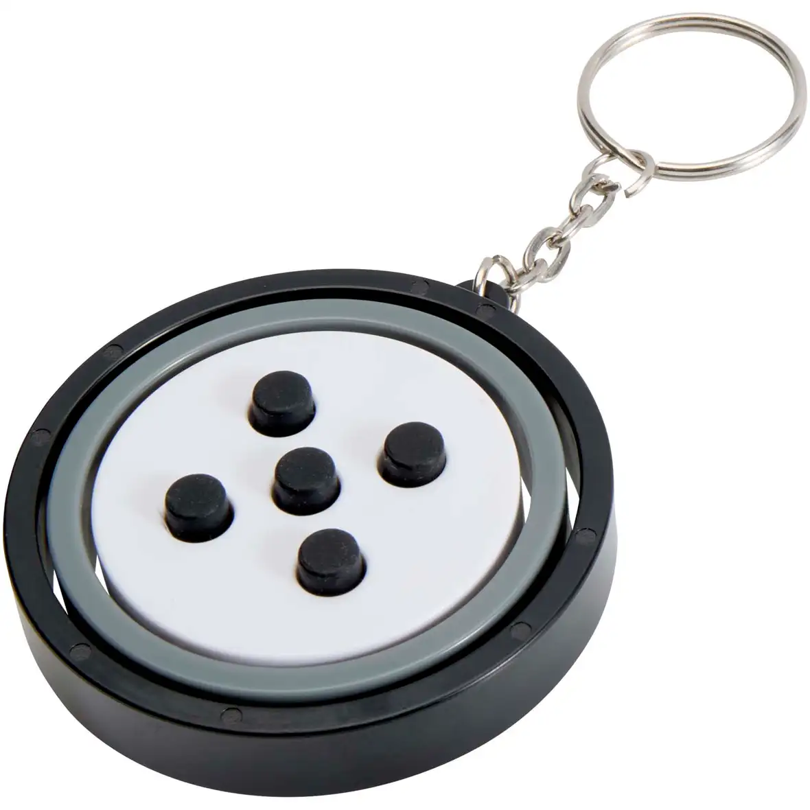 Gyroskop Fidget Schlüsselanhänger aus recyceltem Kunststoff – Ansicht 1