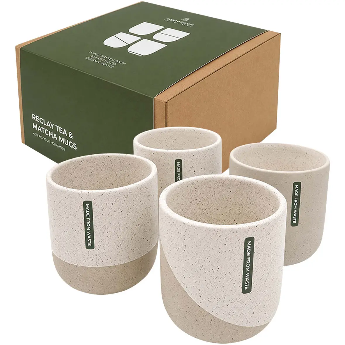 Originalhome Reclay 350 ml Tee- und Matcha-Becher Set – Werbeartikel mit Logo bedrucken