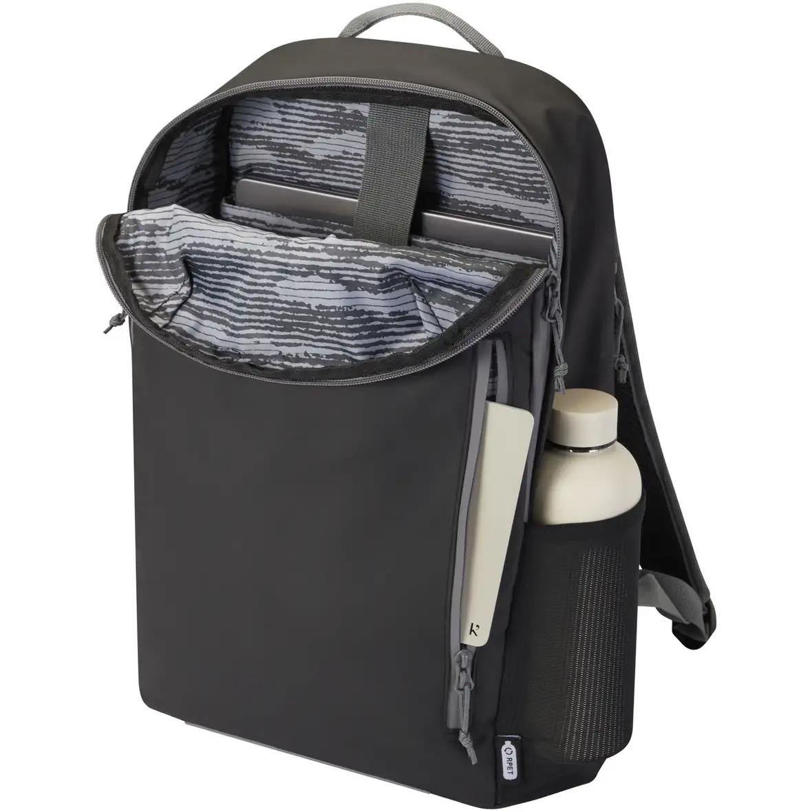 Wasserabweisender 15" Laptop-Rucksack aus GRS Recyclingmaterial 21 L – Ansicht 5