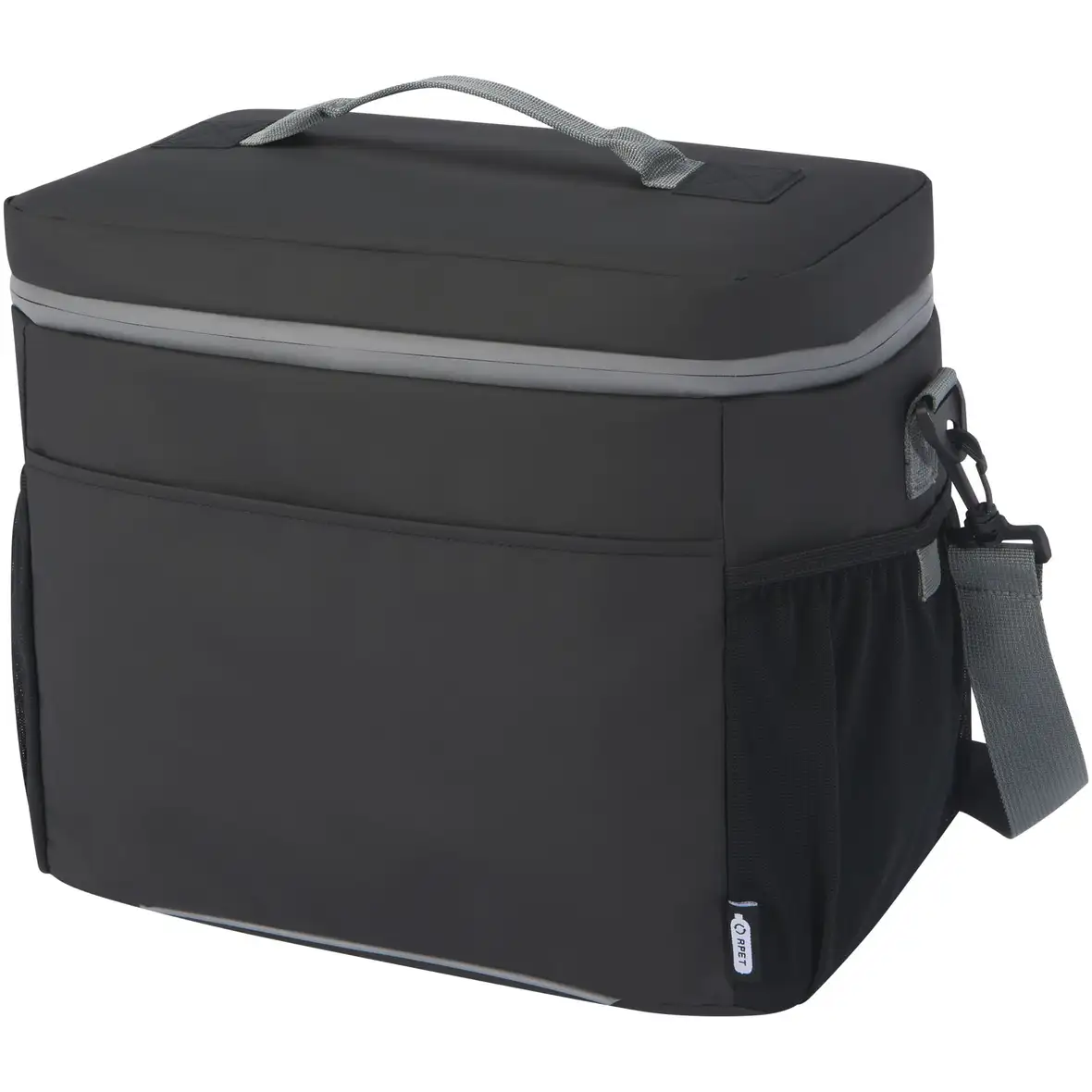Wasserabweisende Kühltasche für 20 Dosen aus GRS Recyclingmaterial 22 L – Ansicht 1