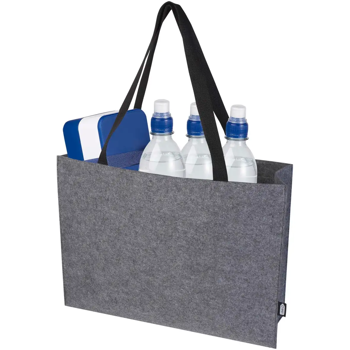 Tragetasche mit Zwickel aus recyceltem GRS-Filz 20 L – Ansicht 4