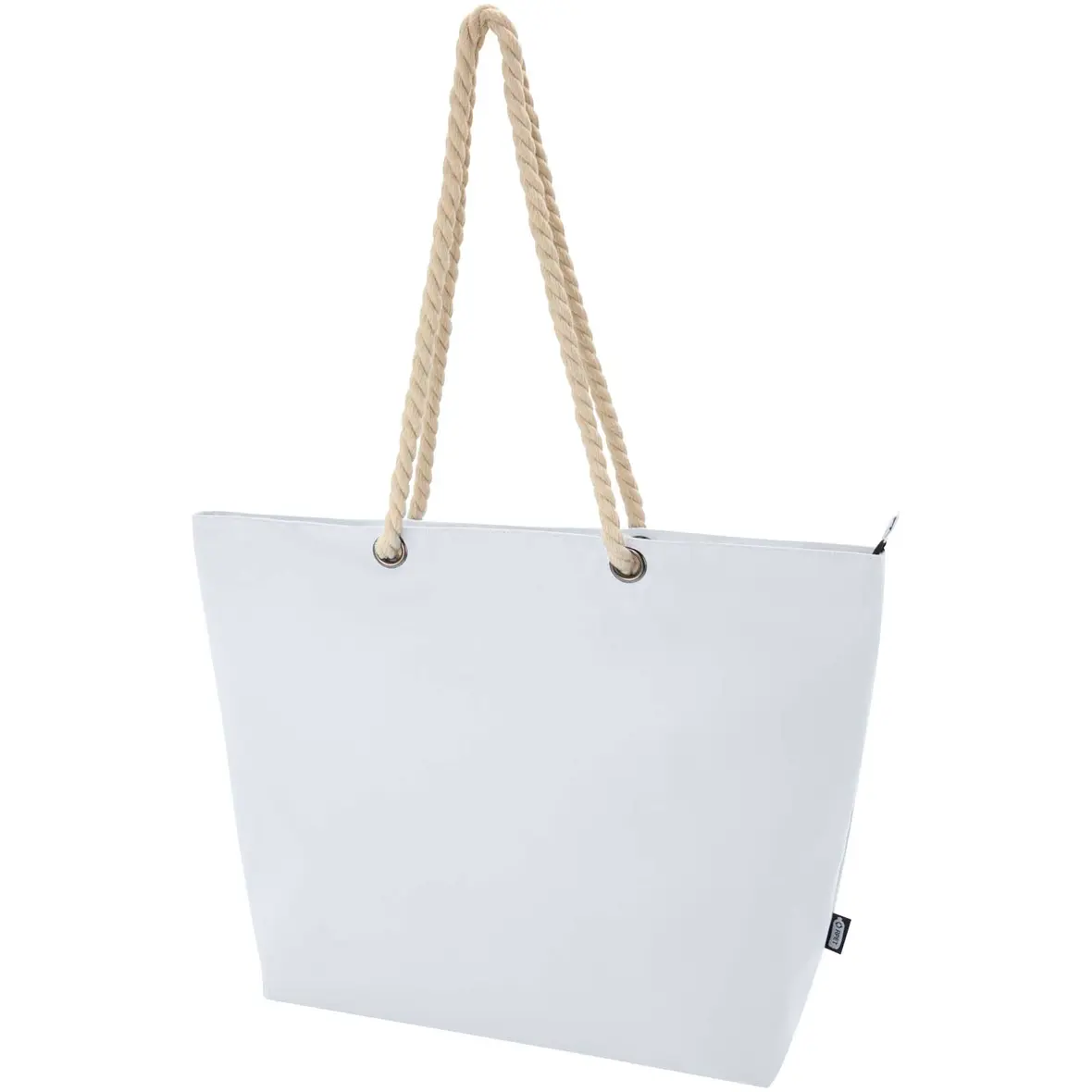 Strandkühltasche mit Kordelgriffen aus recyceltem GRS-Material, 23L – Werbeartikel mit Logo bedrucken