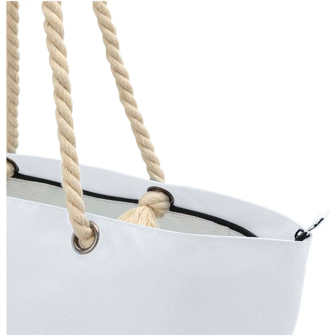 Strandkühltasche mit Kordelgriffen aus recyceltem GRS-Material, 23L – Ansicht 6
