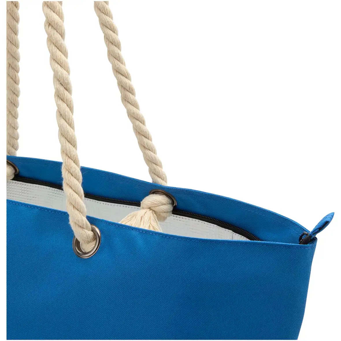 Strandkühltasche mit Kordelgriffen aus recyceltem GRS-Material, 23L – Ansicht 12