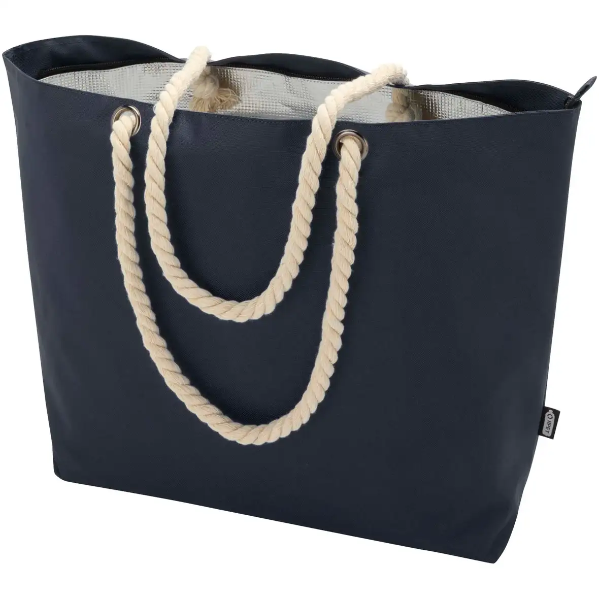 Strandkühltasche mit Kordelgriffen aus recyceltem GRS-Material, 23L – Ansicht 16
