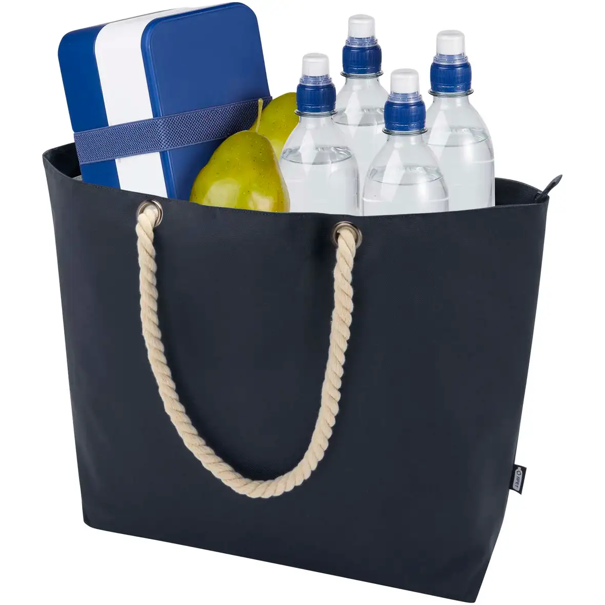 Strandkühltasche mit Kordelgriffen aus recyceltem GRS-Material, 23L – Ansicht 17