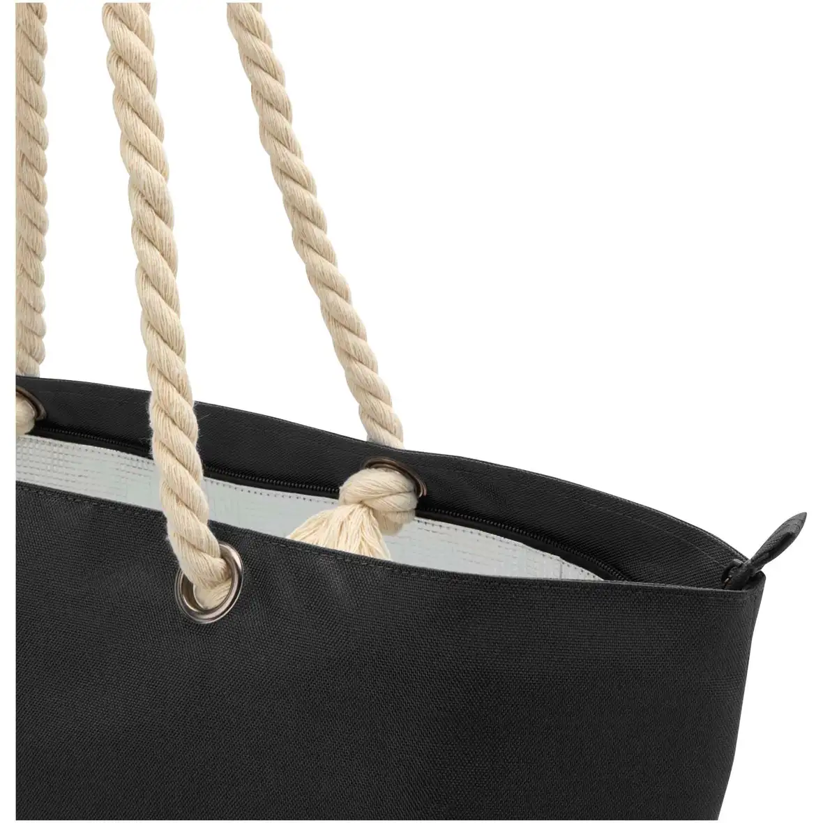 Strandkühltasche mit Kordelgriffen aus recyceltem GRS-Material, 23L – Ansicht 24