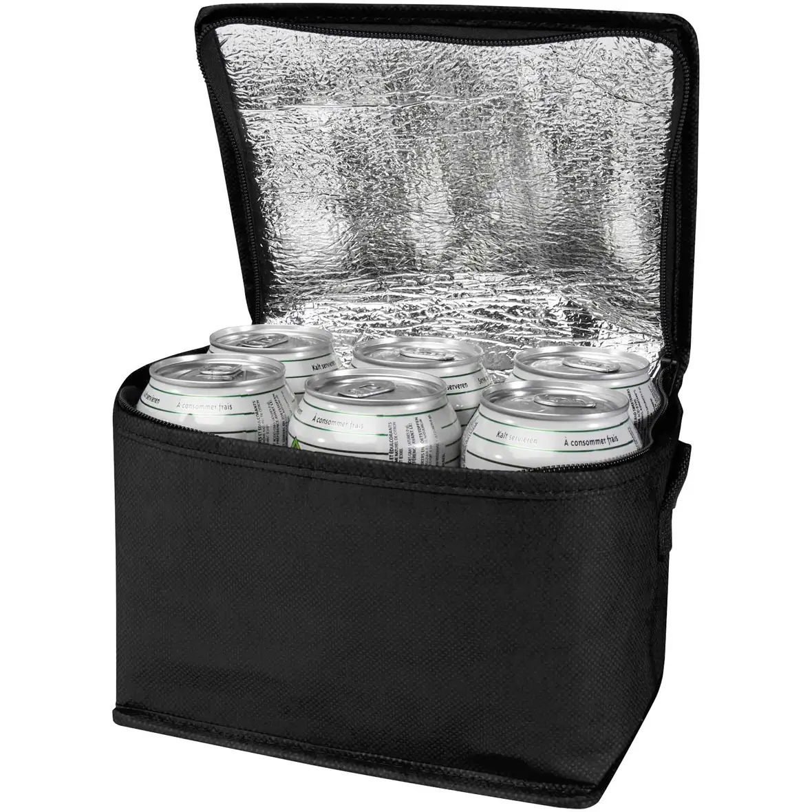 Kühltasche aus recyceltem GRS Non Woven für 6 Dosen 4 L – Ansicht 21