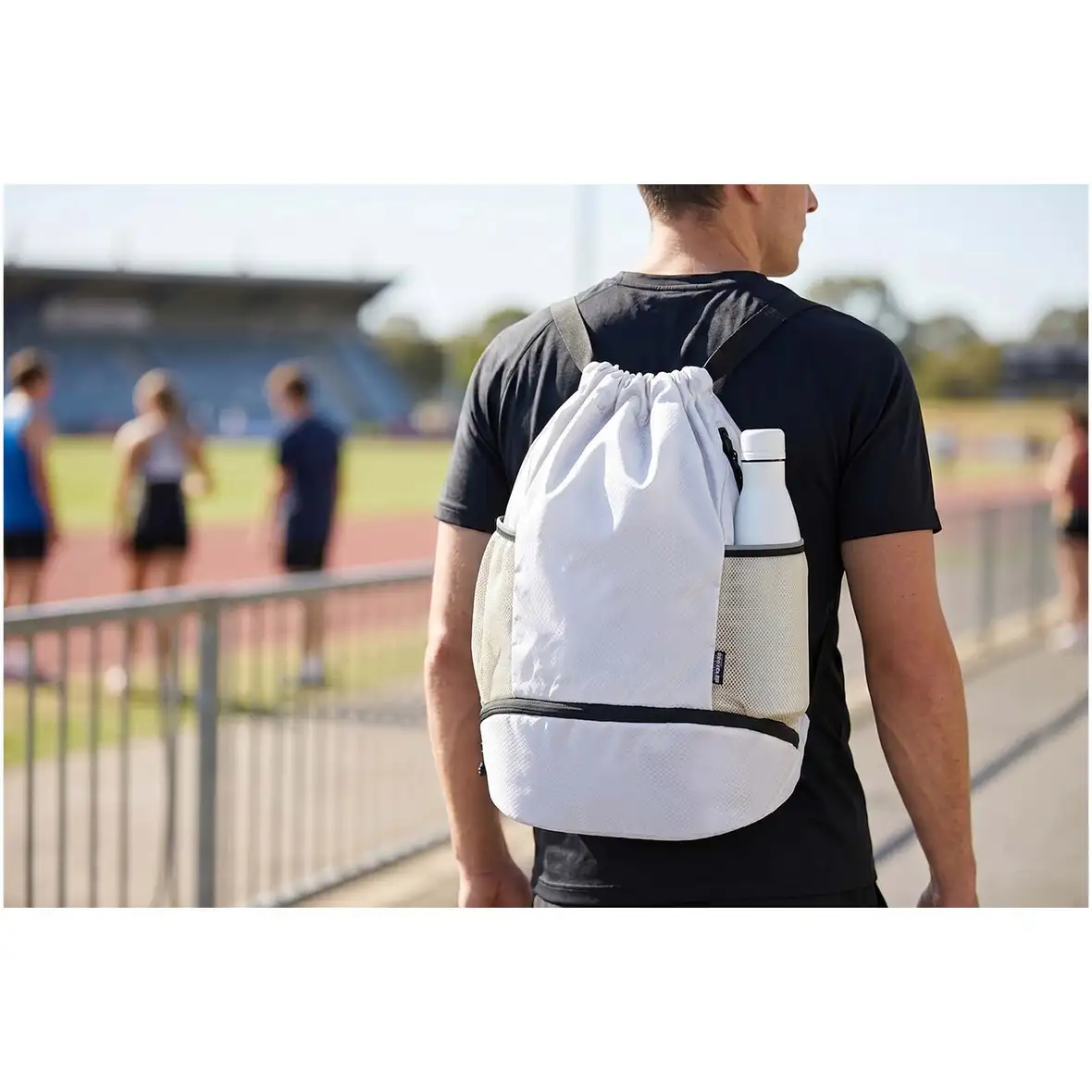 GRS-recycelter Sportbeutel mit Bodenfach 18 L – Ansicht 6