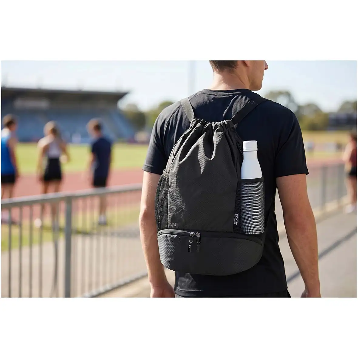 GRS-recycelter Sportbeutel mit Bodenfach 18 L – Ansicht 18