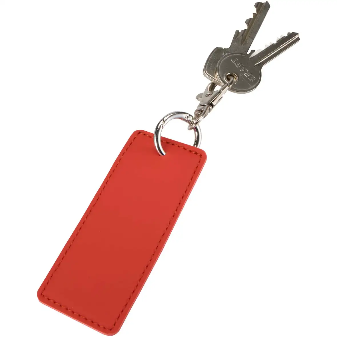 Recycelter rechteckiger Charm Schlüsselanhänger – Ansicht 9