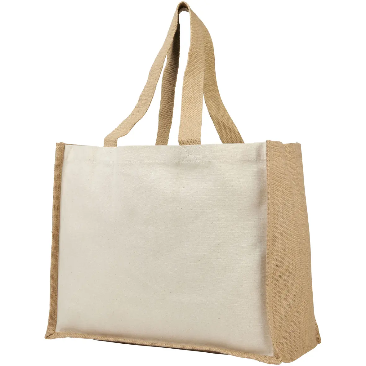 320 g/m Canvas und Jute Einkaufstasche 23L – Werbeartikel mit Logo bedrucken