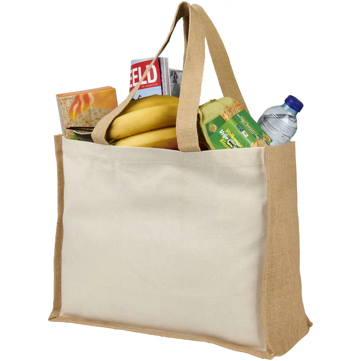 320 g/m Canvas und Jute Einkaufstasche 23L – Ansicht 3