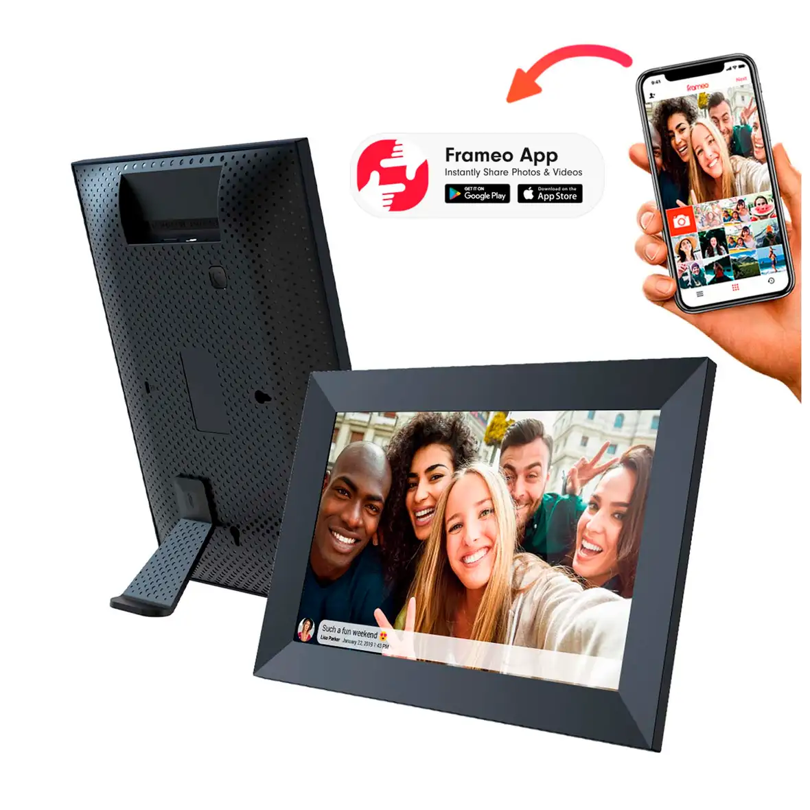 Prixton Prado 10" Frameo digitaler WLAN Fotorahmen – Ansicht 5
