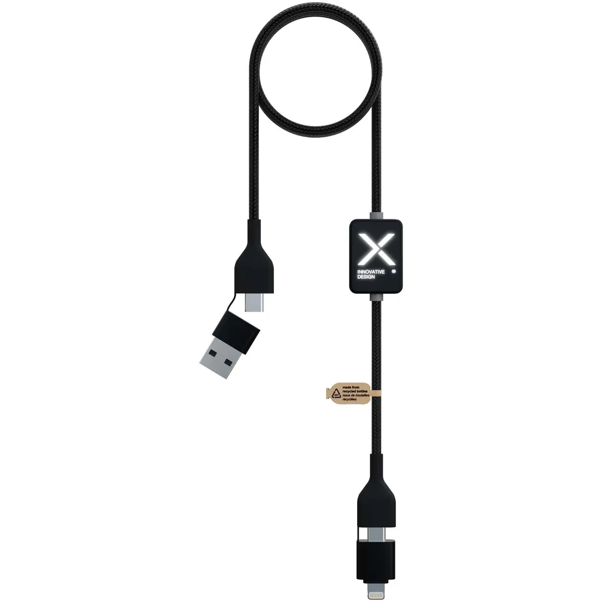 60W Ladekabel mit Schalter und Leuchtlogo – Werbeartikel mit Logo bedrucken