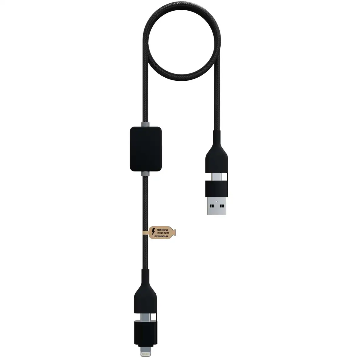 60W Ladekabel mit Schalter und Leuchtlogo – Ansicht 3