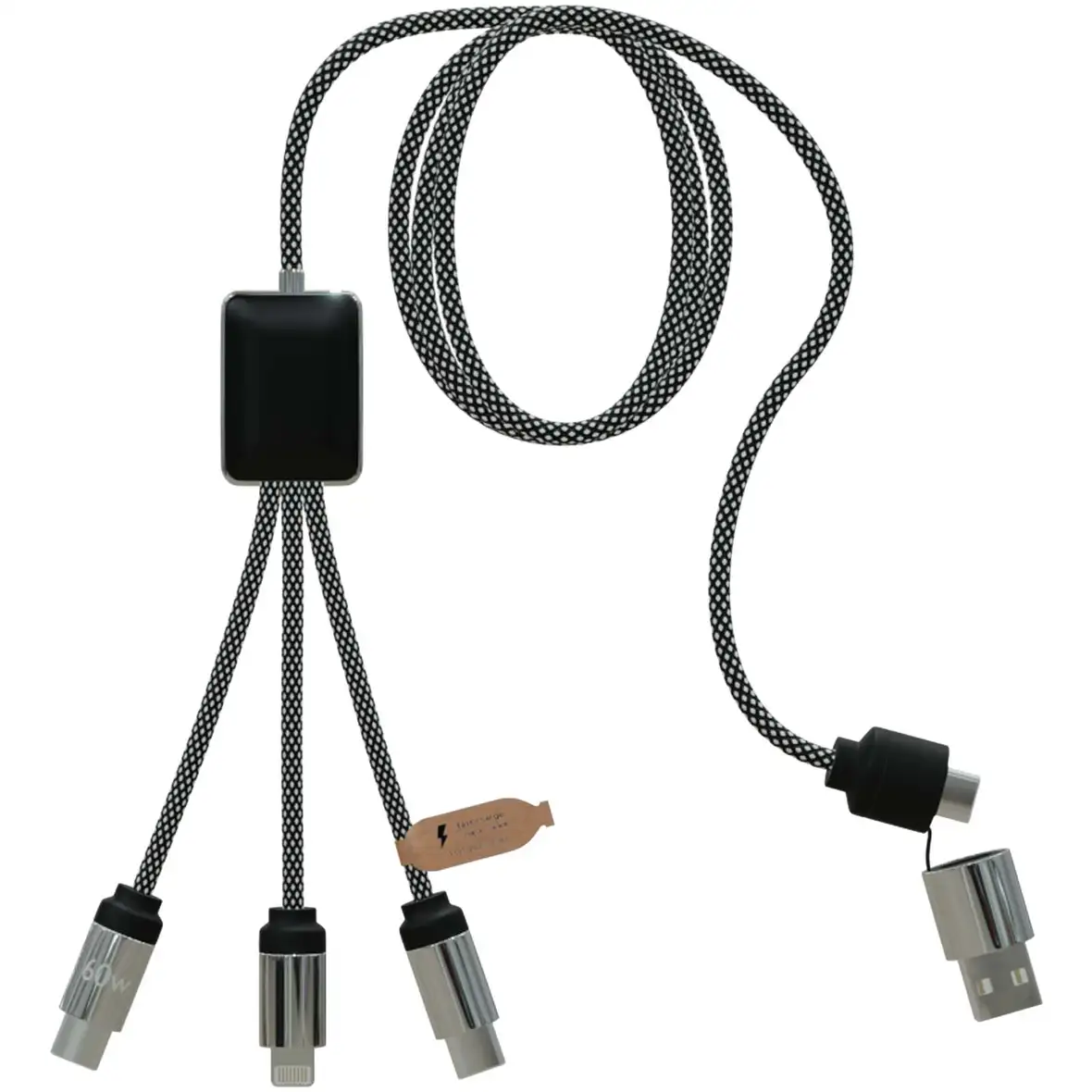 60W Typ C Ladekabel mit doppeltem Leuchtlogo – Ansicht 2