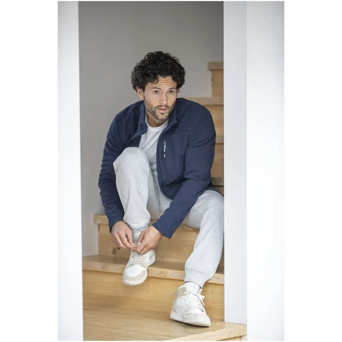 GRS recycelte Fleecejacke für Herren – Ansicht 4