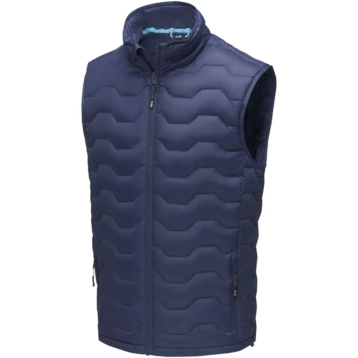 GRS isolierter Daunen-Bodywarmer aus recyceltem Material für Herren – Werbeartikel mit Logo bedrucken