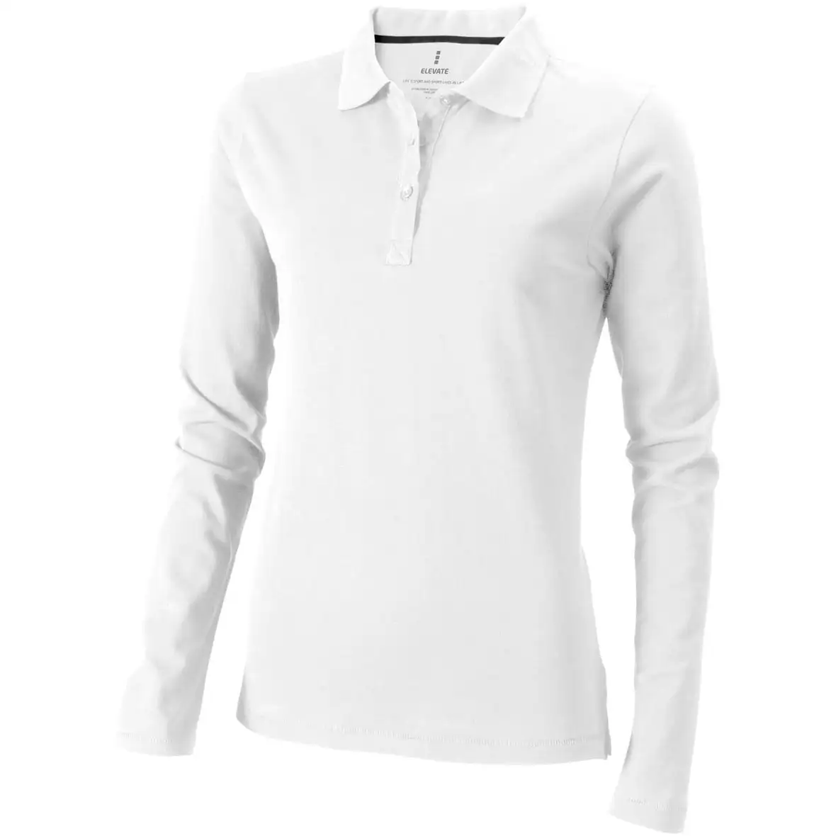 180 g/m² Langarm Poloshirt für Damen – Ansicht 1